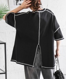 バックスリットオーバーサイズTシャツ