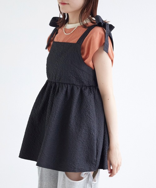 w closet(ダブルクローゼット)の「リボンジャガードチュニック(その他トップス・レディース・ブラック/ブラウン/オフホワイト・FREE)」の15枚目の写真