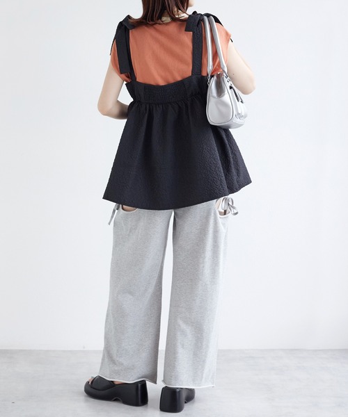 w closet(ダブルクローゼット)の「リボンジャガードチュニック(その他トップス・レディース・ブラック/ブラウン/オフホワイト・FREE)」の17枚目の写真