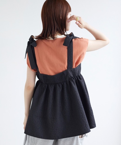 w closet(ダブルクローゼット)の「リボンジャガードチュニック(その他トップス・レディース・ブラック/ブラウン/オフホワイト・FREE)」の18枚目の写真