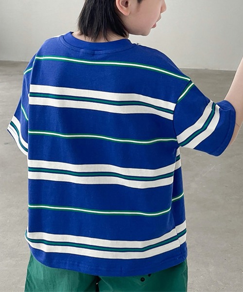 PEANUTS BOY(ピーナッツボーイ)の「【PEANUTS BOY】ボーダーTシャツ(Tシャツ/カットソー・レディース・ブルー/ブラック・SMALL)」の8枚目の写真