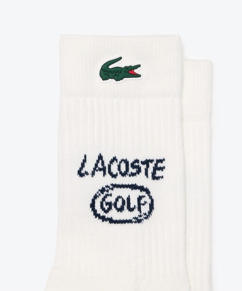 LACOSTE（ラコステ）の「ラコステゴルフブークレジャージソックス 25-27cm（ソックス/靴下・メンズ・オフホワイト/ネイビー・27.0cm/FREE）」の4枚目の写真