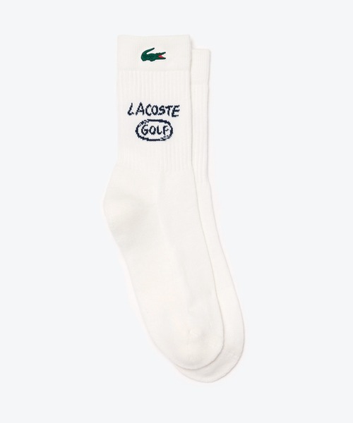 LACOSTE（ラコステ）の「ラコステゴルフブークレジャージソックス 25-27cm（ソックス/靴下・メンズ・オフホワイト/ネイビー・27.0cm/FREE）」の2枚目の写真