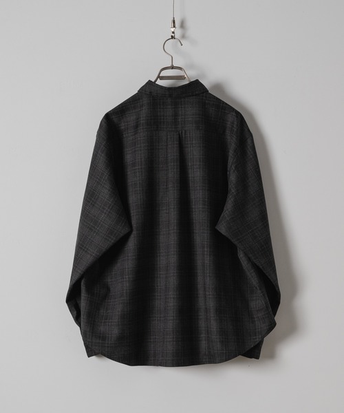 CASPER JOHN（キャスパージョン）の「Various loose shirts -shadow check-/バリアスルーズシャツ -シャドーチェック-（シャツ/ブラウス・メンズ・ブルー/ブラック・LARGE/MEDIUM/SMALL/X-SMALL）」の20枚目の写真