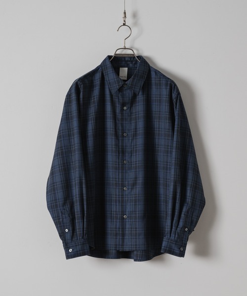 CASPER JOHN（キャスパージョン）の「Various loose shirts -shadow check-/バリアスルーズシャツ -シャドーチェック-（シャツ/ブラウス・メンズ・ブルー/ブラック・LARGE/MEDIUM/SMALL/X-SMALL）」の22枚目の写真