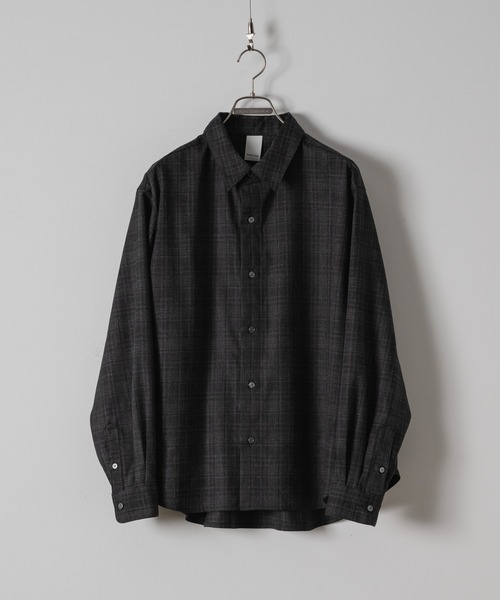 CASPER JOHN（キャスパージョン）の「Various loose shirts -shadow check-/バリアスルーズシャツ -シャドーチェック-（シャツ/ブラウス・メンズ・ブルー/ブラック・LARGE/MEDIUM/SMALL/X-SMALL）」の3枚目の写真