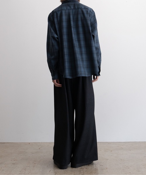 CASPER JOHN（キャスパージョン）の「Various loose shirts -shadow check-/バリアスルーズシャツ -シャドーチェック-（シャツ/ブラウス・メンズ・ブルー/ブラック・LARGE/MEDIUM/SMALL/X-SMALL）」の16枚目の写真