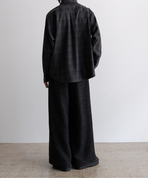 CASPER JOHN（キャスパージョン）の「Various loose shirts -shadow check-/バリアスルーズシャツ -シャドーチェック-（シャツ/ブラウス・メンズ・ブルー/ブラック・LARGE/MEDIUM/SMALL/X-SMALL）」の8枚目の写真