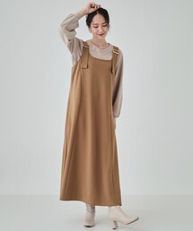 DRESKIP | 【洗える/イージーケア/静電気防止】女性らしさ高まる フレアジャンドレ(ワンピース)