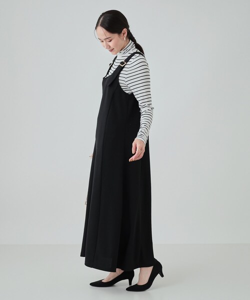 DRESKIP（ドレスキップ）の「◆【洗える/イージーケア/静電気防止】女性らしさ高まる フレアジャンドレ（ワンピース・レディース・キャメル/チャコールグレー/ブラック・04/03/02）」の6枚目の写真