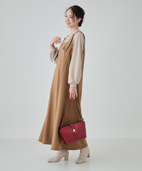 DRESKIP（ドレスキップ）の「◆【洗える/イージーケア/静電気防止】女性らしさ高まる フレアジャンドレ（ワンピース・レディース・キャメル/チャコールグレー/ブラック・04/03/02）」の10枚目の写真