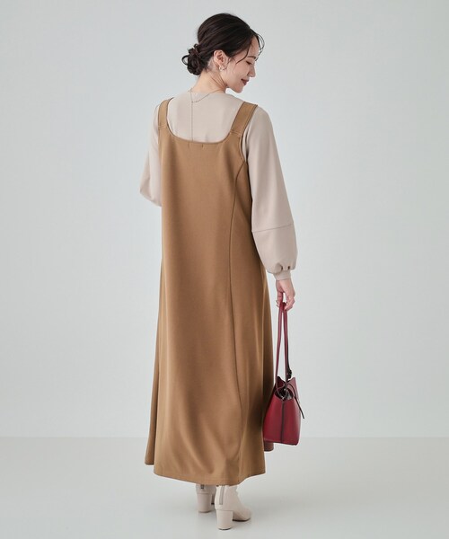 DRESKIP（ドレスキップ）の「◆【洗える/イージーケア/静電気防止】女性らしさ高まる フレアジャンドレ（ワンピース・レディース・キャメル/チャコールグレー/ブラック・04/03/02）」の11枚目の写真