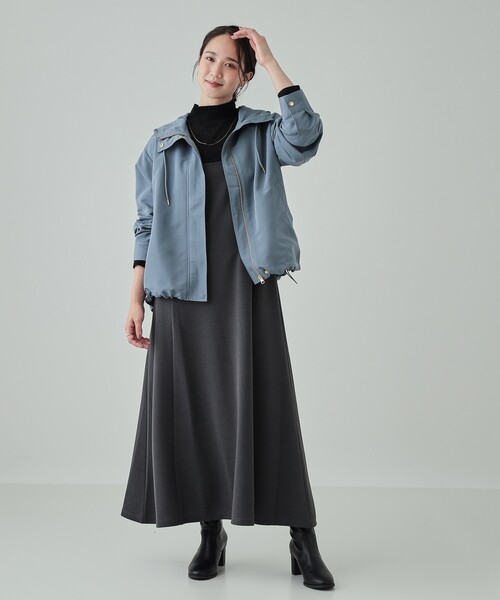 DRESKIP（ドレスキップ）の「◆【洗える/イージーケア/静電気防止】女性らしさ高まる フレアジャンドレ（ワンピース・レディース・キャメル/チャコールグレー/ブラック・04/03/02）」の19枚目の写真