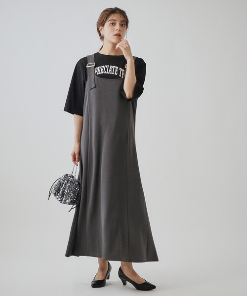 DRESKIP（ドレスキップ）の「◆【洗える/イージーケア/静電気防止】女性らしさ高まる フレアジャンドレ（ワンピース・レディース・キャメル/チャコールグレー/ブラック・04/03/02）」の20枚目の写真