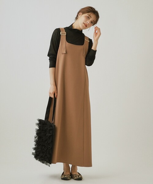 DRESKIP（ドレスキップ）の「◆【洗える/イージーケア/静電気防止】女性らしさ高まる フレアジャンドレ（ワンピース・レディース・キャメル/チャコールグレー/ブラック・04/03/02）」の22枚目の写真