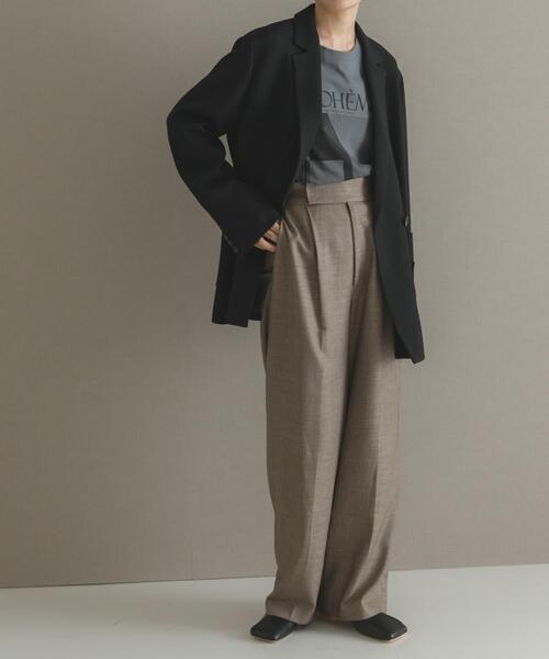 URBAN RESEARCH ROSSO WOMEN（アーバンリサーチ　ロッソ）の「ハイウエストツイードワイドパンツ（その他パンツ・レディース・ベージュ/ミント/ブラック・36/38）」の3枚目の写真