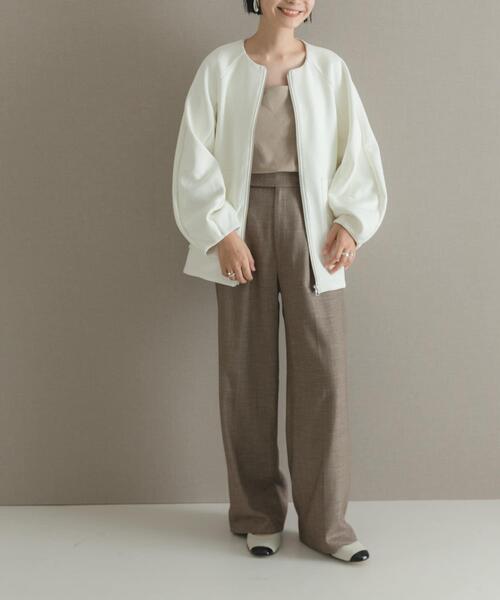 URBAN RESEARCH ROSSO WOMEN（アーバンリサーチ　ロッソ）の「ハイウエストツイードワイドパンツ（その他パンツ・レディース・ベージュ/ミント/ブラック・36/38）」の5枚目の写真