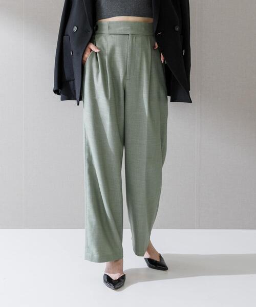 URBAN RESEARCH ROSSO WOMEN（アーバンリサーチ　ロッソ）の「ハイウエストツイードワイドパンツ（その他パンツ・レディース・ベージュ/ミント/ブラック・36/38）」の11枚目の写真