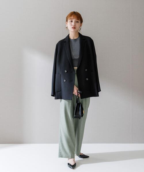 URBAN RESEARCH ROSSO WOMEN（アーバンリサーチ　ロッソ）の「ハイウエストツイードワイドパンツ（その他パンツ・レディース・ベージュ/ミント/ブラック・36/38）」の14枚目の写真