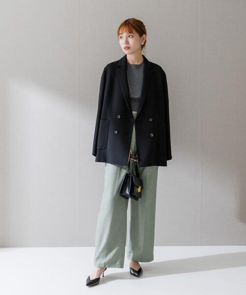 URBAN RESEARCH ROSSO WOMEN（アーバンリサーチ　ロッソ）の「ハイウエストツイードワイドパンツ（その他パンツ・レディース・ベージュ/ミント/ブラック・36/38）」の15枚目の写真