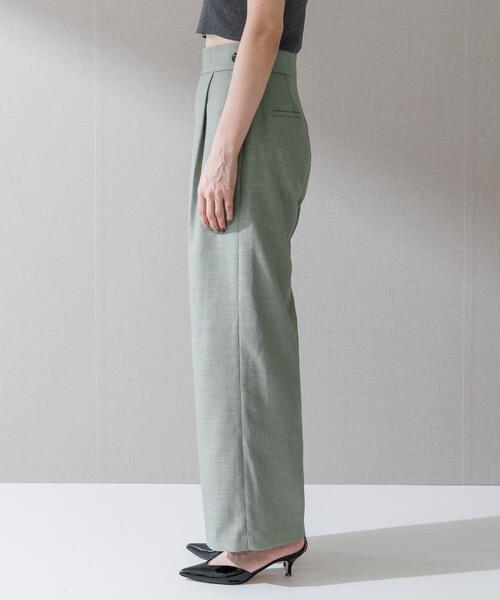 URBAN RESEARCH ROSSO WOMEN（アーバンリサーチ　ロッソ）の「ハイウエストツイードワイドパンツ（その他パンツ・レディース・ベージュ/ミント/ブラック・36/38）」の17枚目の写真