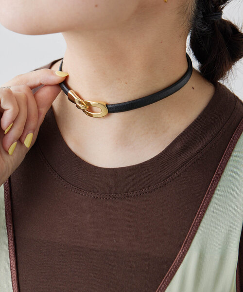 《牛革》レザーバックルブレスレット/チョーカー(ブレスレット)|ear PAPILLONNER(イアパピヨネ) 《牛革》レザーバックルブレスレット/チョーカー(ブレスレット)|ear PAPILLONNER(イアパピヨネ)