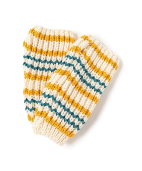 BEAMS BOY(ビームスボーイ)の「【別注】HIGHLAND 2000 / マルチ ボーダー アームカバー(アームカバー・レディース・チャコールグレー/イエロー/オレンジ・ONE SIZE)」の2枚目の写真