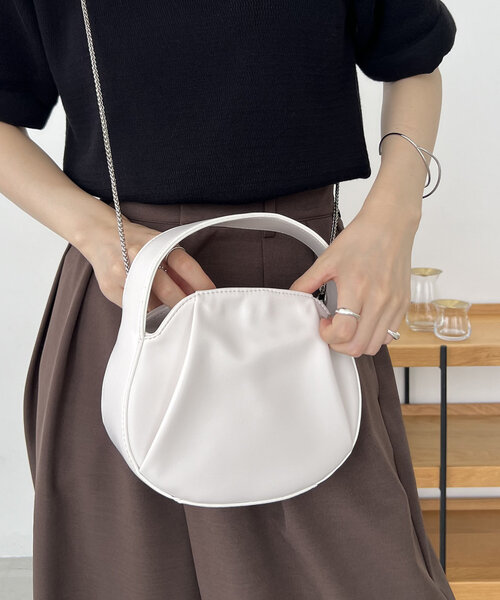 CAPRICIEUX LEMAGE ラウンドタックバッグ ラウンドタックバッグ（ショルダーバッグ）｜CAPRICIEUX LE'MAGE