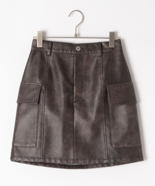 PAGEBOY（ページボーイ）の「サンドヴィンテージレザースカート（スカート・レディース・ブラウン/ブラック・FREE）」の11枚目の写真