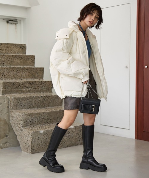 PAGEBOY（ページボーイ）の「サンドヴィンテージレザースカート（スカート・レディース・ブラウン/ブラック・FREE）」の16枚目の写真