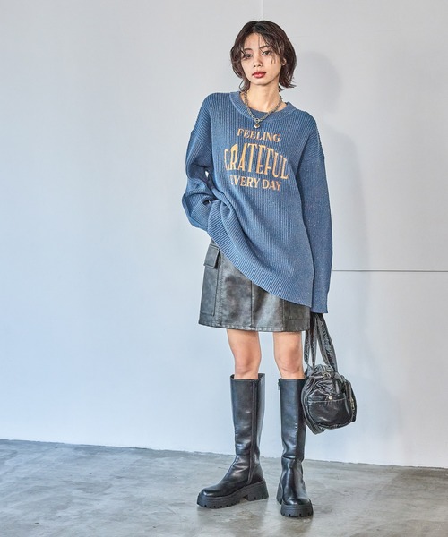 サンドヴィンテージレザースカート（スカート）｜PAGEBOY