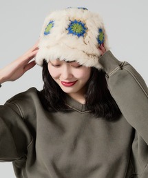 ROOPTOKYO | ファー 花柄バケットハット(ハット)