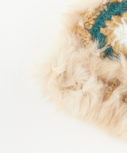 ROOPTOKYO（ループトウキョウ）の「ファー 花柄バケットハット（ハット・レディース・ホワイト系2/ホワイト系/ホワイト系5/ホワイト系3/ピンク系/ホワイト系4・FREE）」の8枚目の写真