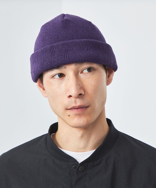 green label relaxing（グリーンレーベルリラクシング）の「GLR ロー ニットキャップ（ニットキャップ/ビーニー・メンズ・パープル/ブラック/ダークブラウン/ライトグレー/ケリーグリーン/ロイヤルブルー・FREE）」の6枚目の写真