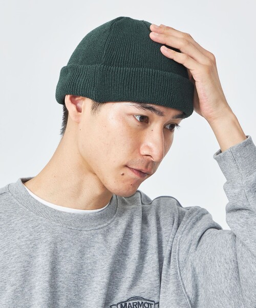 green label relaxing（グリーンレーベルリラクシング）の「GLR ロー ニットキャップ（ニットキャップ/ビーニー・メンズ・パープル/ブラック/ダークブラウン/ライトグレー/ケリーグリーン/ロイヤルブルー・FREE）」の4枚目の写真