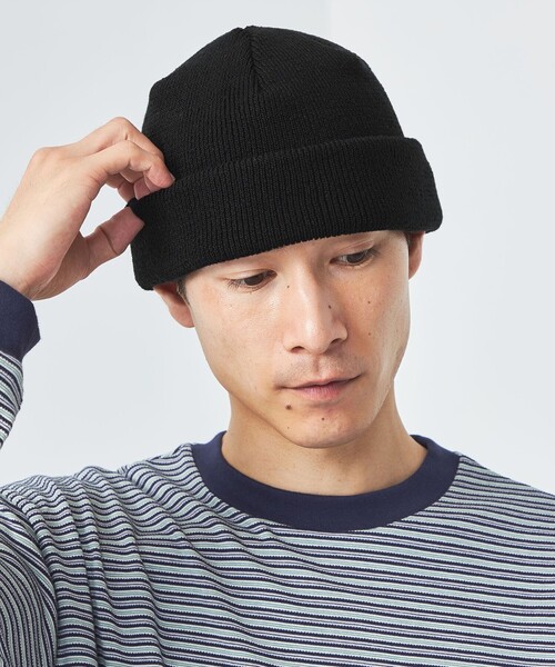 green label relaxing（グリーンレーベルリラクシング）の「GLR ロー ニットキャップ（ニットキャップ/ビーニー・メンズ・パープル/ブラック/ダークブラウン/ライトグレー/ケリーグリーン/ロイヤルブルー・FREE）」の2枚目の写真