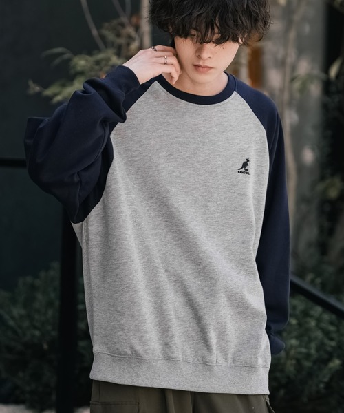 6AS1 【KANGOL SPORT】ロゴ刺繍　裏起毛　プルオーバー古着used 6AS1 【KANGOL SPORT】ロゴ刺繍 裏起毛 プルオーバー古着used