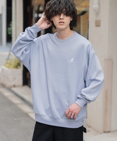 KANGOL(カンゴール)の「新色追加 KANGOL カンゴール 別注コラボ オーバーサイズ裏起毛ワンポイントロゴ刺繍スウェット(スウェット・メンズ・ベージュ/チャコール/ネイビー/グリーン/ピンク/レッド/グレー系1/ホワイト/ブルー/杢グレー/グレー系/ブラック/アイボリー/ホワイト系/ブラウン/ライトグレー/ワイン/ライトブルー・M/L/XL)」の13枚目の写真