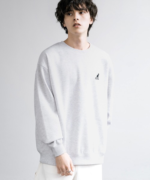 KANGOL（カンゴール）の「新色追加 KANGOL カンゴール 別注コラボ オーバーサイズ裏起毛ワンポイントロゴ刺繍スウェット（スウェット・メンズ・ベージュ/チャコール/ネイビー/グリーン/ピンク/レッド/グレー系1/ホワイト/ブルー/杢グレー/グレー系/ブラック/アイボリー/ホワイト系/ブラウン/ライトグレー・M/L/XL）」の18枚目の写真