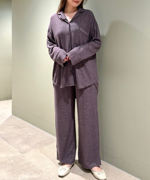 GELATO PIQUE ルームウェア パジャマ 3点セット ダークグレー gelato pique（ジェラートピケ）の「スノーロングパンツ（ルームウェア