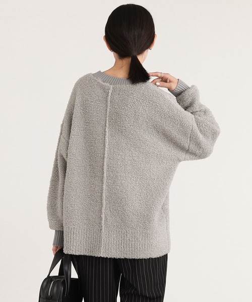 n'OrLABEL（ノアールレーベル）の「【機能素材】『配色ブークレニットプルオーバー』（ニット/セーター・レディース・ブルー/アイボリー/ボルドー/ライトグレー/チャコール・FREE）」の22枚目の写真