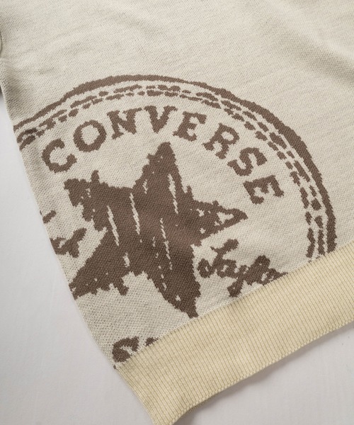 CONVERSE(コンバース)の「【0】【CONVERSE/コンバース】ブランドロゴ マルチグラフィック ジャガード織デザイン クルーネック長袖ニット/ ビッグシルエット/セーター(ニット/セーター・メンズ・チャコールグレー/ブラック/スミクロ/グレイッシュベージュ/アイボリー/サックスブルー/クリーム/ブラック系その他・XL/L/M)」の17枚目の写真