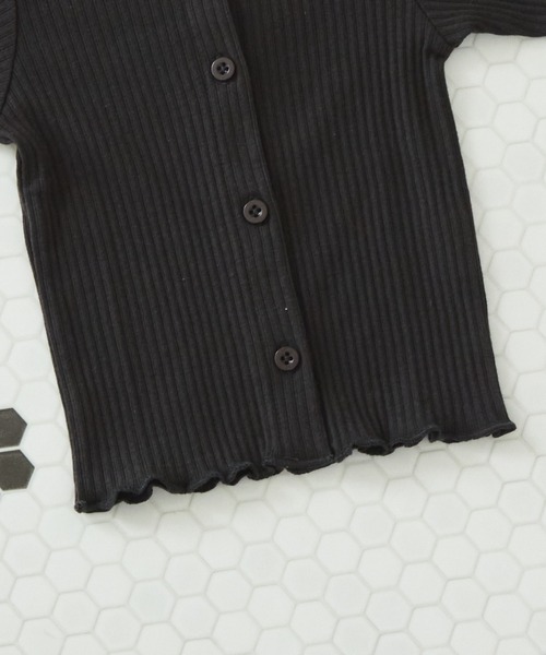 pairmanon（ペアマノン）の「【ベビー】リブコットン素材 長袖 カーディガン（カーディガン/ボレロ・キッズ・ブラック/アイボリー/モカ/ベージュ・70/80）」の7枚目の写真