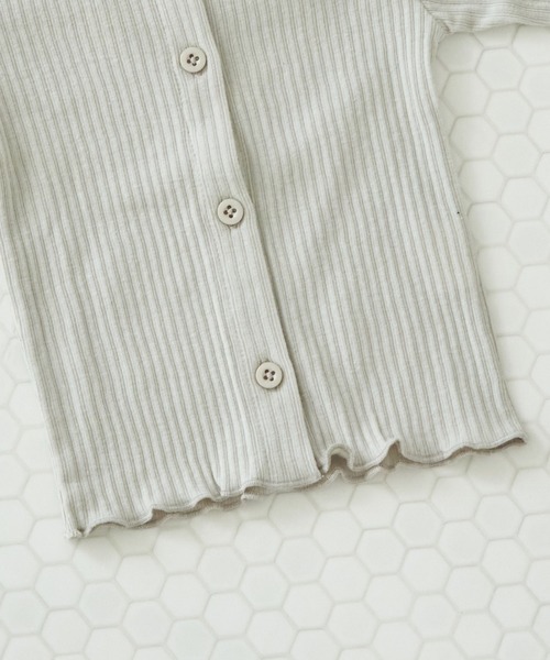 pairmanon（ペアマノン）の「【ベビー】リブコットン素材 長袖 カーディガン（カーディガン/ボレロ・キッズ・ブラック/アイボリー/モカ/ベージュ・70/80）」の12枚目の写真