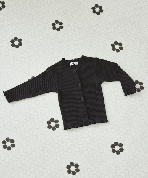 pairmanon（ペアマノン）の「【ベビー】リブコットン素材 長袖 カーディガン（カーディガン/ボレロ・キッズ・ブラック/アイボリー/モカ/ベージュ・70/80）」の5枚目の写真