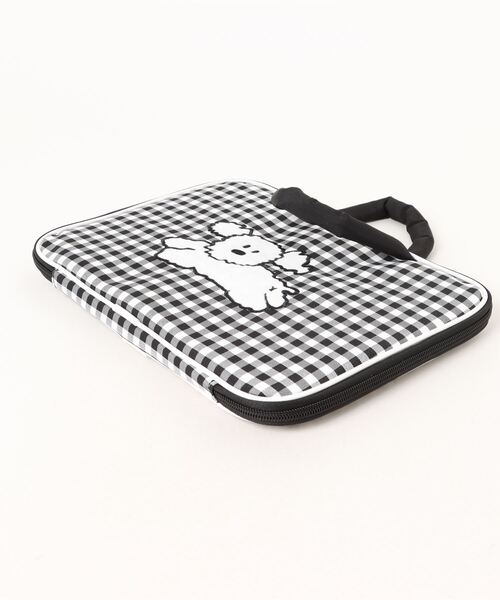 ammy.(エイミードット)の「【 ammy. / エイミードット 】 ギンガムチェック ドッグ デザイン iPad タブレット ケース(PC・タブレットケース・レディース・グレー/ブルー/ブラック/ブラウン/グリーン・FREE)」の8枚目の写真