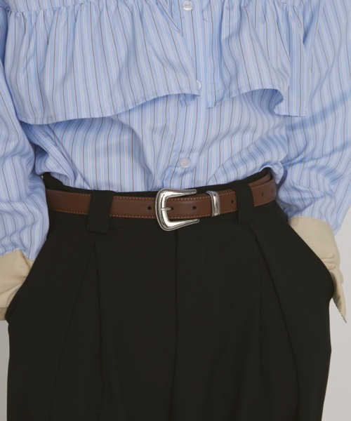 MERLOT(メルロー)の「ウエスタンベルト(ベルト・レディース・ブラック/キャメル・FREE)」の6枚目の写真