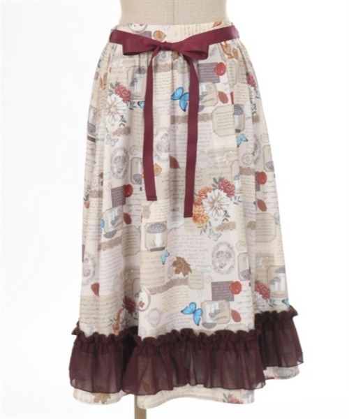 axes femme POETIQUE(アクシーズファムポエティック)の「コラージュプリントフリルスカート(スカート・レディース・ネイビー/ラベンダー/ブラウン・MEDIUM)」の18枚目の写真