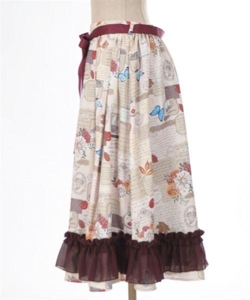 axes femme POETIQUE(アクシーズファムポエティック)の「コラージュプリントフリルスカート(スカート・レディース・ネイビー/ラベンダー/ブラウン・MEDIUM)」の19枚目の写真