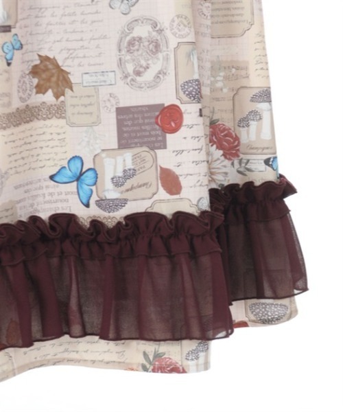 axes femme POETIQUE(アクシーズファムポエティック)の「コラージュプリントフリルスカート(スカート・レディース・ネイビー/ラベンダー/ブラウン・MEDIUM)」の22枚目の写真